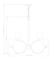 Eight Light Chandelier by Z-Lite - Cordelia Collection, Matte Black Finish - 2016-8MB