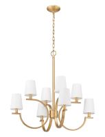 Eight Light Chandelier by Z-Lite - Cordelia Collection, Modern Gold Finish - 2016-8MGLD