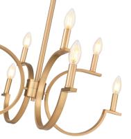 Eight Light Chandelier by Z-Lite - Cordelia Collection, Modern Gold Finish - 2016-8MGLD