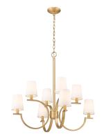Eight Light Chandelier by Z-Lite - Cordelia Collection, Modern Gold Finish - 2016-8MGLD