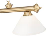 Three Light Billiard by Z-Lite - Cordon Collection, Heritage Brass Finish - 2306-3HBR-AMO14