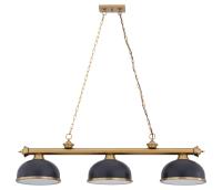 Three Light Billiard by Z-Lite - Cordon Collection, Heritage Brass Finish - 2306-3HBR-D12BRZ+HBR