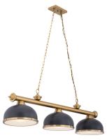 Three Light Billiard by Z-Lite - Cordon Collection, Heritage Brass Finish - 2306-3HBR-D12BRZ+HBR