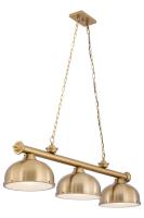 Three Light Billiard by Z-Lite - Cordon Collection, Heritage Brass Finish - 2306-3HBR-D12HBR