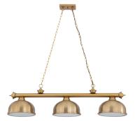 Three Light Billiard by Z-Lite - Cordon Collection, Heritage Brass Finish - 2306-3HBR-D12HBR