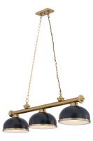 Three Light Billiard by Z-Lite - Cordon Collection, Heritage Brass Finish - 2306-3HBR-D12MB+HBR