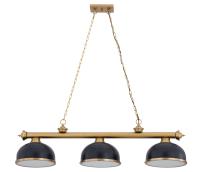 Three Light Billiard by Z-Lite - Cordon Collection, Heritage Brass Finish - 2306-3HBR-D12MB+HBR