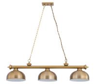 Three Light Billiard by Z-Lite - Cordon Collection, Heritage Brass Finish - 2306-3HBR-D13HBR