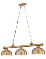 Three Light Billiard by Z-Lite - Cordon Collection, Heritage Brass Finish - 2306-3HBR-D13HBR