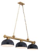 Three Light Billiard by Z-Lite - Cordon Collection, Heritage Brass Finish - 2306-3HBR-D13MB