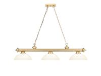 Three Light Billiard by Z-Lite - Cordon Collection, Heritage Brass Finish - 2306-3HBR-DMO14