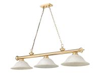 Three Light Billiard by Z-Lite - Cordon Collection, Heritage Brass Finish - 2306-3HBR-GM16