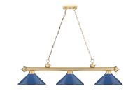 Three Light Billiard by Z-Lite - Cordon Collection, Heritage Brass Finish - 2306-3HBR-MNB