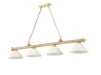 Four Light Billiard by Z-Lite - Cordon Collection, Heritage Brass Finish - 2306-4HBR-AGM14