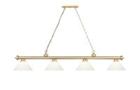 Four Light Billiard by Z-Lite - Cordon Collection, Heritage Brass Finish - 2306-4HBR-AMO14