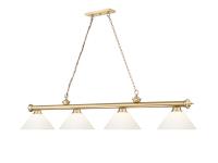 Four Light Billiard by Z-Lite - Cordon Collection, Heritage Brass Finish - 2306-4HBR-AMO14