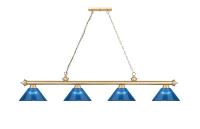 Four Light Billiard by Z-Lite - Cordon Collection, Heritage Brass Finish - 2306-4HBR-ARDB
