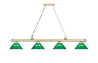 Four Light Billiard by Z-Lite - Cordon Collection, Heritage Brass Finish - 2306-4HBR-ARG