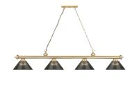 Four Light Billiard by Z-Lite - Cordon Collection, Heritage Brass Finish - 2306-4HBR-ARS