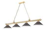 Four Light Billiard by Z-Lite - Cordon Collection, Heritage Brass Finish - 2306-4HBR-BRZ15