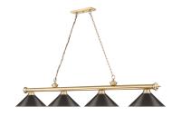 Four Light Billiard by Z-Lite - Cordon Collection, Heritage Brass Finish - 2306-4HBR-BRZ15