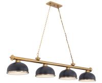 Four Light Billiard by Z-Lite - Cordon Collection, Heritage Brass Finish - 2306-4HBR-D12BRZ+HBR