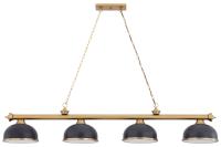 Four Light Billiard by Z-Lite - Cordon Collection, Heritage Brass Finish - 2306-4HBR-D12BRZ+HBR