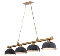Four Light Billiard by Z-Lite - Cordon Collection, Heritage Brass Finish - 2306-4HBR-D12BRZ+HBR