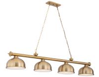 Four Light Billiard by Z-Lite - Cordon Collection, Heritage Brass Finish - 2306-4HBR-D12HBR
