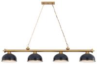 Four Light Billiard by Z-Lite - Cordon Collection, Heritage Brass Finish - 2306-4HBR-D12MB+HBR