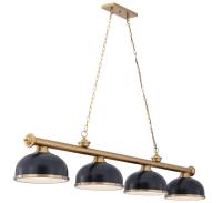 Four Light Billiard by Z-Lite - Cordon Collection, Heritage Brass Finish - 2306-4HBR-D12MB+HBR