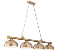 Four Light Billiard by Z-Lite - Cordon Collection, Heritage Brass Finish - 2306-4HBR-D13HBR