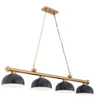 Four Light Billiard by Z-Lite - Cordon Collection, Heritage Brass Finish - 2306-4HBR-D13MB