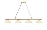 Four Light Billiard by Z-Lite - Cordon Collection, Heritage Brass Finish - 2306-4HBR-DGM14