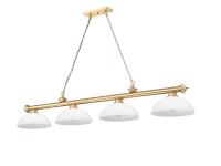 Four Light Billiard by Z-Lite - Cordon Collection, Heritage Brass Finish - 2306-4HBR-DMO14