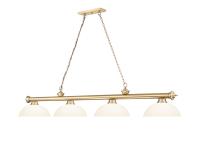 Four Light Billiard by Z-Lite - Cordon Collection, Heritage Brass Finish - 2306-4HBR-DMO14