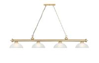 Four Light Billiard by Z-Lite - Cordon Collection, Heritage Brass Finish - 2306-4HBR-DWL14