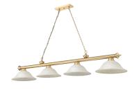 Four Light Billiard by Z-Lite - Cordon Collection, Heritage Brass Finish - 2306-4HBR-GM16