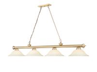 Four Light Billiard by Z-Lite - Cordon Collection, Heritage Brass Finish - 2306-4HBR-GM16