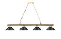 Four Light Billiard by Z-Lite - Cordon Collection, Heritage Brass Finish - 2306-4HBR-MB15
