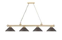 Four Light Billiard by Z-Lite - Cordon Collection, Heritage Brass Finish - 2306-4HBR-MBRZ