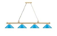 Four Light Billiard by Z-Lite - Cordon Collection, Heritage Brass Finish - 2306-4HBR-MEB