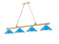 Four Light Billiard by Z-Lite - Cordon Collection, Heritage Brass Finish - 2306-4HBR-MEB