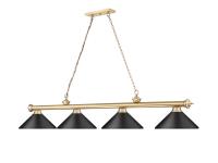 Four Light Billiard by Z-Lite - Cordon Collection, Heritage Brass Finish - 2306-4HBR-MMB
