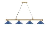 Four Light Billiard by Z-Lite - Cordon Collection, Heritage Brass Finish - 2306-4HBR-MNB