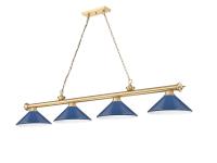 Four Light Billiard by Z-Lite - Cordon Collection, Heritage Brass Finish - 2306-4HBR-MNB