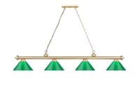 Four Light Billiard by Z-Lite - Cordon Collection, Heritage Brass Finish - 2306-4HBR-PGR