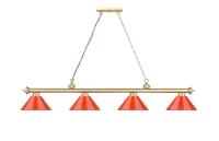 Four Light Billiard by Z-Lite - Cordon Collection, Heritage Brass Finish - 2306-4HBR-PRD