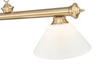 Four Light Billiard by Z-Lite - Cordon Collection, Heritage Brass Finish - 2306-4HBR-PWH