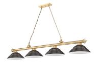 Four Light Billiard by Z-Lite - Cordon Collection, Heritage Brass Finish - 2306-4HBR-SBRZ